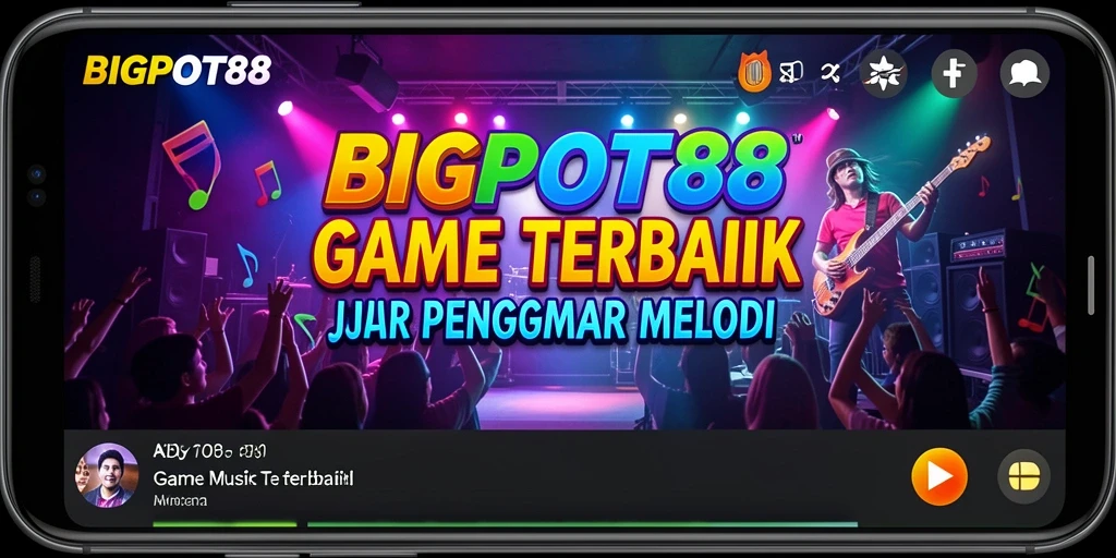 Screenshot utama BIGPOT88 menampilkan permainan seru dengan banyak lagu.