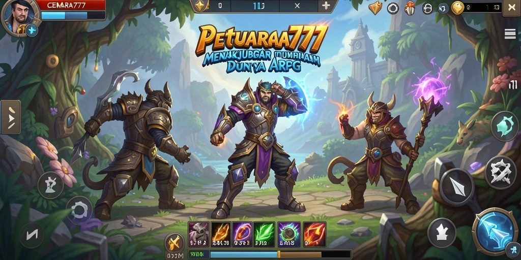 Gameplay CEMARA777 menampilkan pertarungan epik dalam dunia fantasi.
